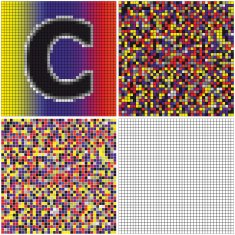 Letter C (mixed mosaic)