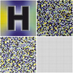 Letter H (mixed mosaic)