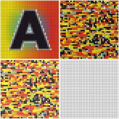Letter A (mixed mosaic)