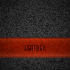 Leather backgroud with red stripe N2