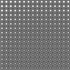 3d circular abstract tiled mosaic backdrop in black and white