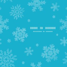 Blue lace snowflakes textile template frame seamless pattern background