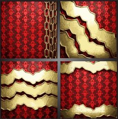 vector red background with gold N3