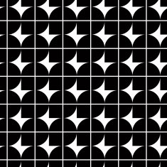 Black and white abstract geometric seamless pattern contrast N5