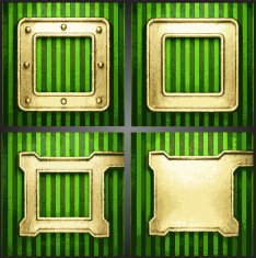 Vector green background with gold N10