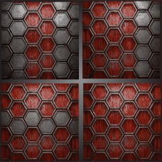 Vector metal on wood background set N7