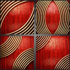 Vector wood and gold background set N4