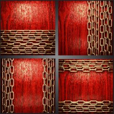 Vector wood and gold background set N8