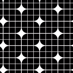 Black and white abstract geometric seamless pattern ornament