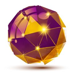 Plastic grain colorful dimensional geometric object sparkling N3
