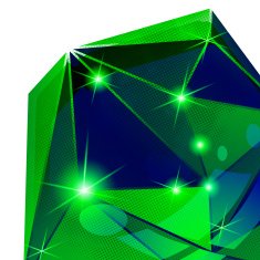 Plastic grain fond with colorful dimensional geometric template N2