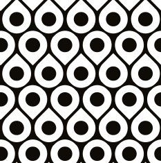 Black and white vector seamless pattern with droplets dots