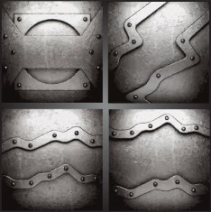 Vector metal background set N21