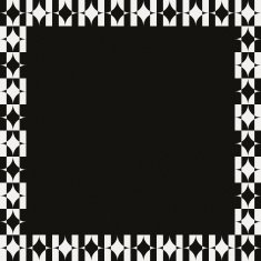 Black paper with white frame geometric pattern N4