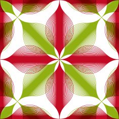 Seamless geometric vintage background floral lined pattern N3
