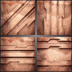 Vector metal background set N26
