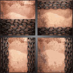 Vector metal background set N29