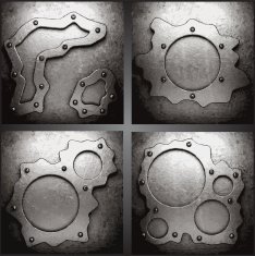 Vector metal background set N33