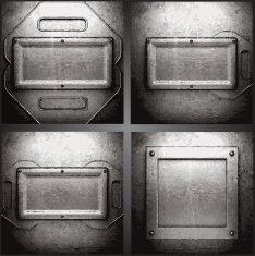 Vector metal background set N35