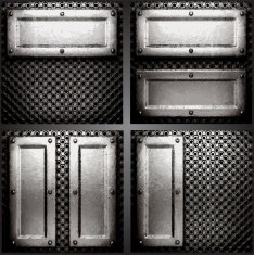 Vector metal background set N37