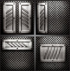 Vector metal background set N39