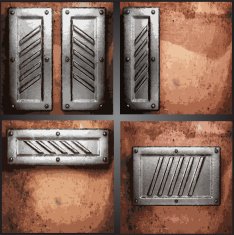 Vector metal background set N41