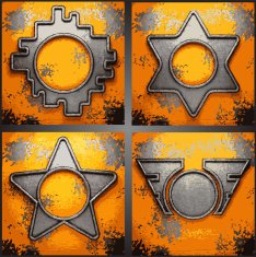 Vector metal background set N43