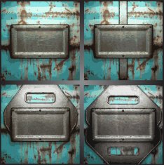 Vector metal background set N46