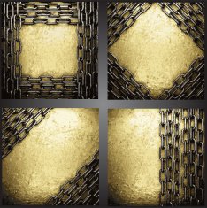 Vector golden background set