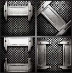 Vector metal background set N53