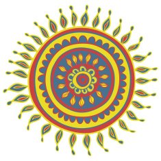 Mandala color pattern in vector N2