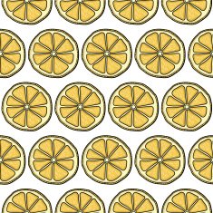 Seamless pattern with yellow lemons N4