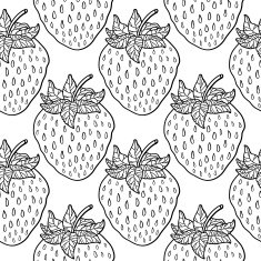 Seamless pattern with strawberries N7