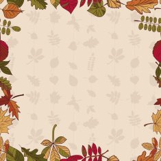 Pattern of autumn leaves Seamless frame