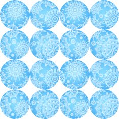 Winter concept seamless pattern of circles