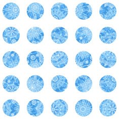 Winter concept seamless pattern of circles N2