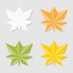 Leaves in origami style N2