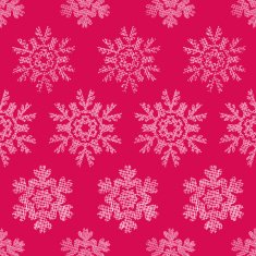 Red Lace Christmas Snowflakes Geometric Textile Texture Seamless Pattern Background