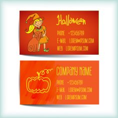 Set saturated modern business card template
