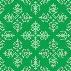 green seamless vintage pattern - vector