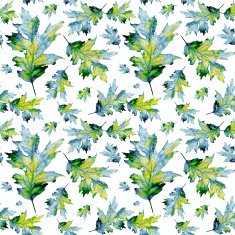 Seamless texture with colored watercolor maple leaves N17