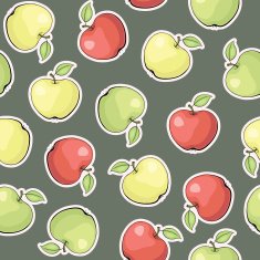 vector pattern with apples N3