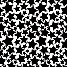 Black stars seamless pattern black and white geometric style