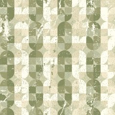 Geometric seamless tiles in retro style vector background