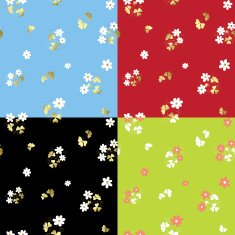 set of summer floral patterns - vector