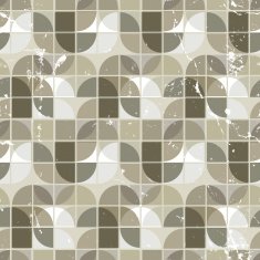 Old vector seamless pattern of tiles