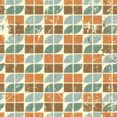 Old style seamless tiles mosaic vector abstract background