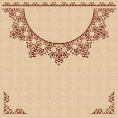 beige background with vintage ornament - vector