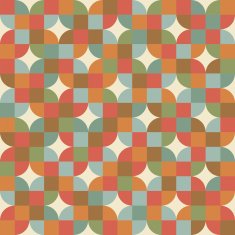 Seamless mosaic tiles pattern in retro style N3