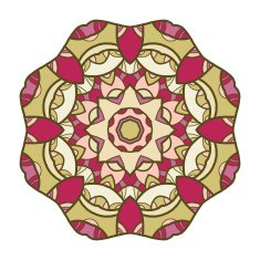 Circular decorative ornament mandala arabic pattern